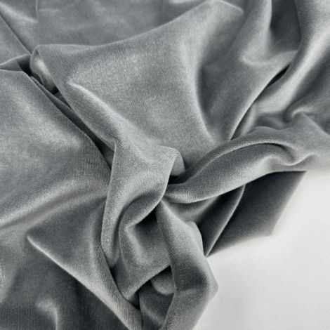 Ткань велюр-плюш серый