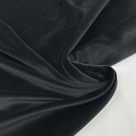 Ткань велюр-плюш черный