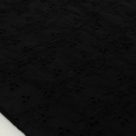 Ткань хлопок вышивка (шитье) d 1 черный