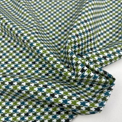 Ткань костюмно-плательная "Барби" принт d3 зеленый