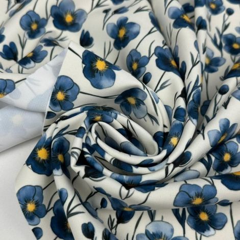 Ткань костюмно-плательная "Барби" принт топленое молоко