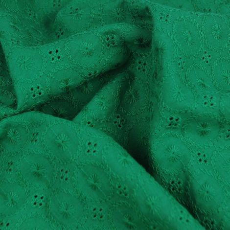 Ткань хлопок вышивка зеленый