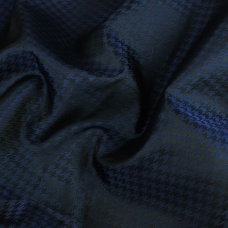 Ткань подклада жаккард "лапка" d 1 темно-синий