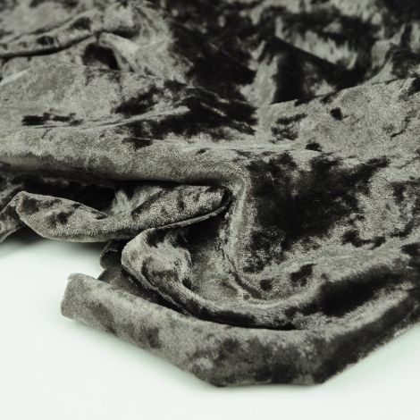 Ткань велюр стретч мрамор темный капучино