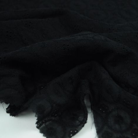Ткань хлопок вышивка (шитье) черный