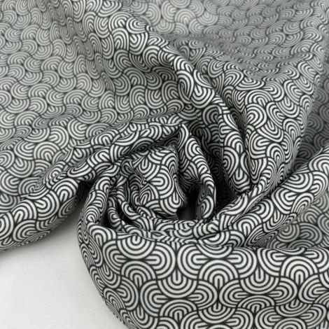 Ткань канада / Эластан принт молочный/ivory