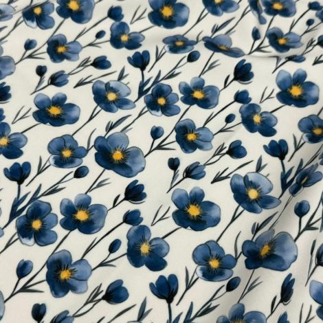 Ткань костюмно-плательная "Барби" принт топленое молоко