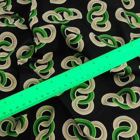 Ткань "Покка" принт d 6 зеленый