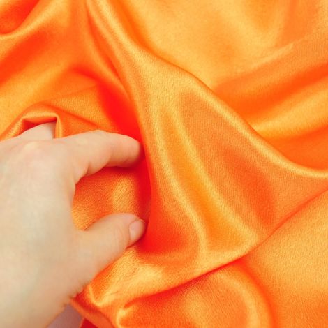 Ткань креп сатин оранжевый