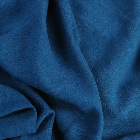 Ткань лен вискозный слаб 2611 дымчато-синий