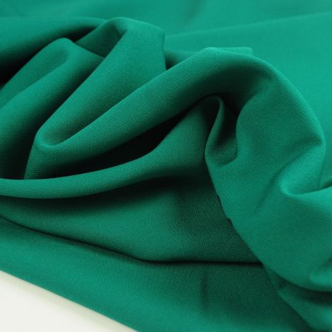 Ткань костюмно-плательная "Барби" зеленый морской