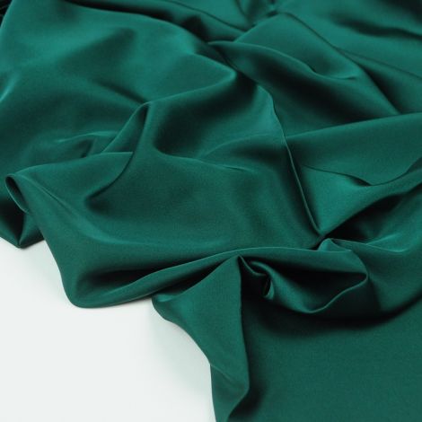 Ткань шелк «Армани» стретч 90 гр тёмно-зелёный