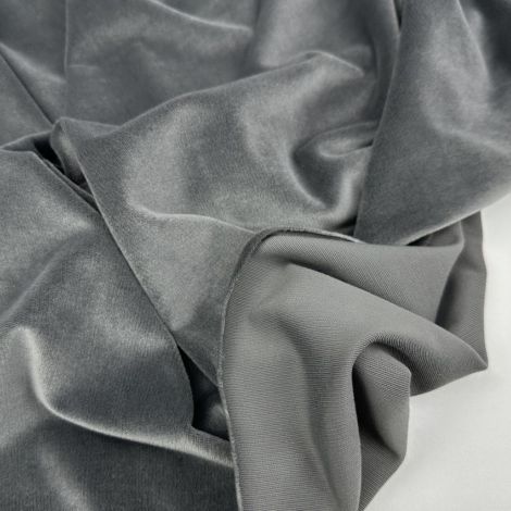 Ткань велюр-плюш серый