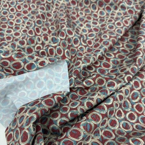 Ткань софт принт d2 бордовый