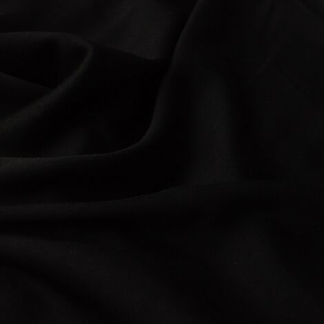 Ткань штапель-шёлк черный