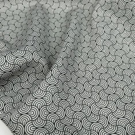 Ткань канада / Эластан принт молочный/ivory