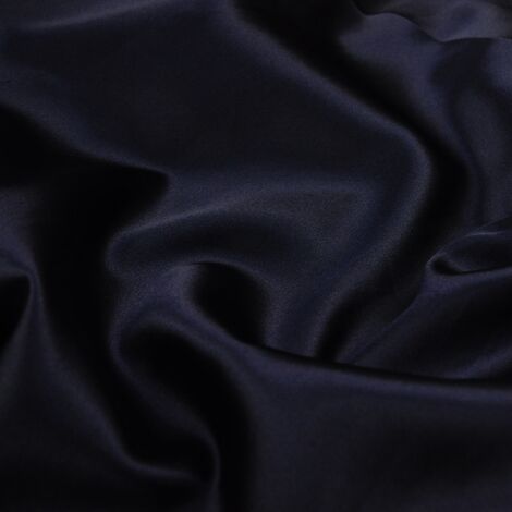 Ткань атлас Сатин стретч однотонный темно-синий