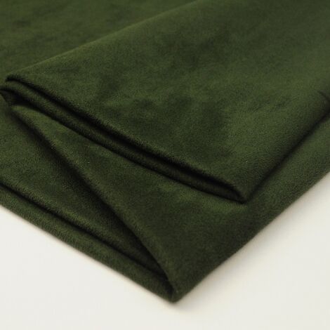 Ткань замша на трикотажной основе хаки зелёный