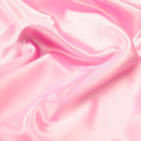 Ткань атлас Сатин стретч однотонный розовый