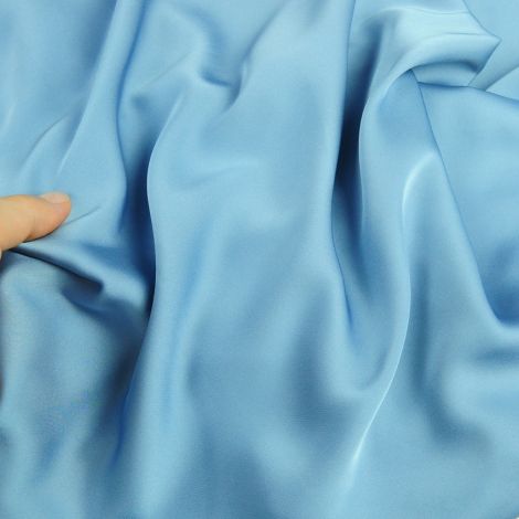 Ткань шелк «Армани» стретч 90 гр дымчатый голубой