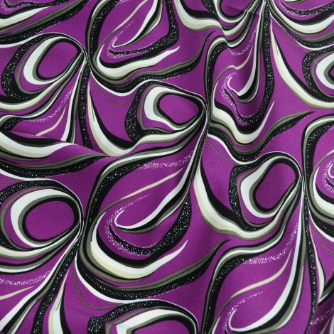 Ткань "Покка" принт d 2 фиолетовый