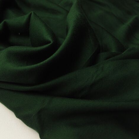 Ткань штапель-шёлк однотонный тёмно-зелёный