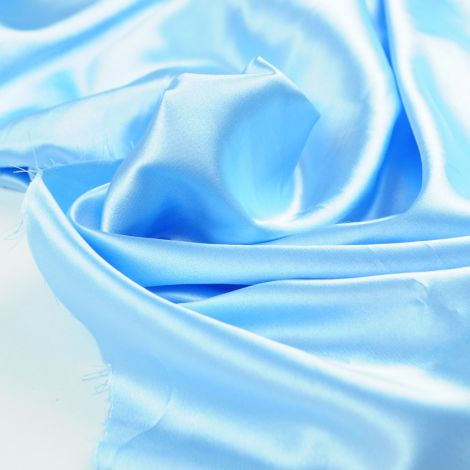 Ткань атлас сатин стретч (2022) светло-голубой