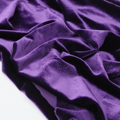 Ткань велюр стретч однотонный грязно-лиловый