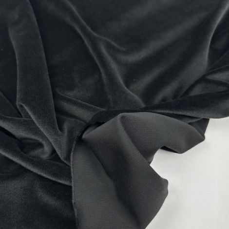 Ткань велюр-плюш черный