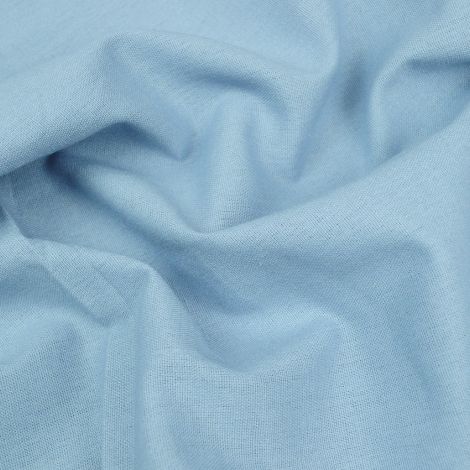 Ткань коттон-лен однотонный не стретч серо-голубой
