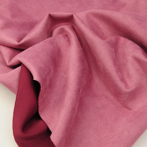Ткань замша на трикотажной основе грязно-розовый