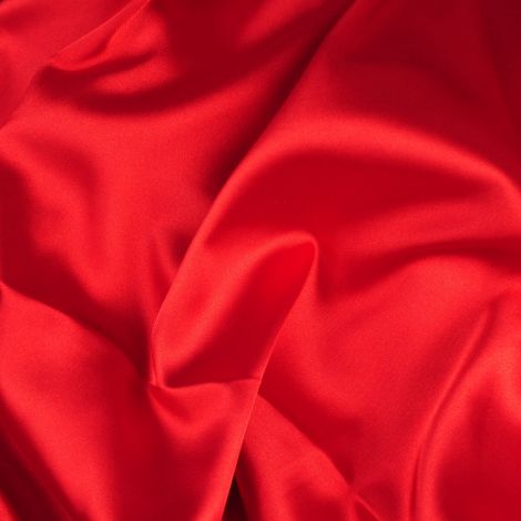Ткань атлас сатин стретч (2022) красный темный