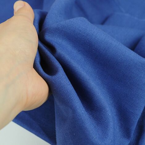 Ткань лен стретч с вискозой 2596 дымчато-синий
