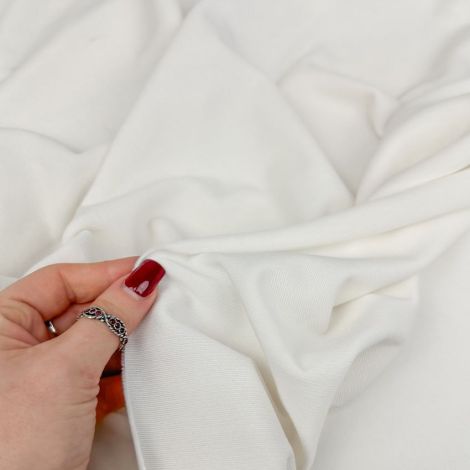 Ткань велюр-плюш молочный/ivory