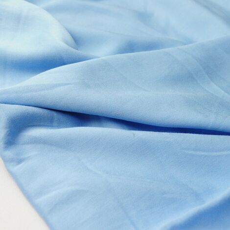 Ткань штапель-шёлк однотонный светло-голубой