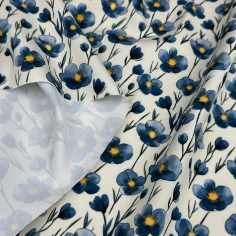 Ткань костюмно-плательная "Барби" принт топленое молоко