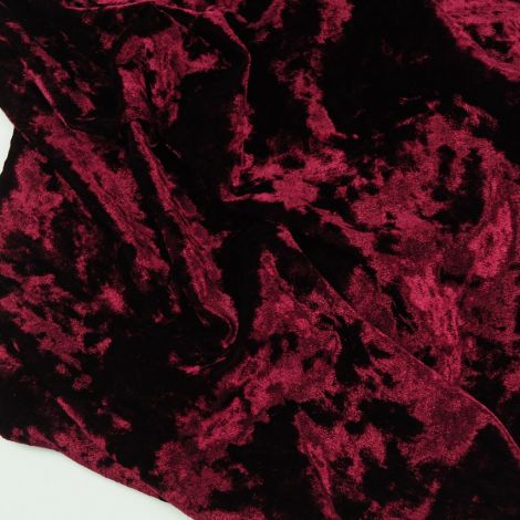 Ткань велюр стретч мрамор бордовый