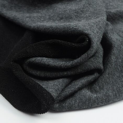 Ткань футер 3-х нитка темно-серый меланж