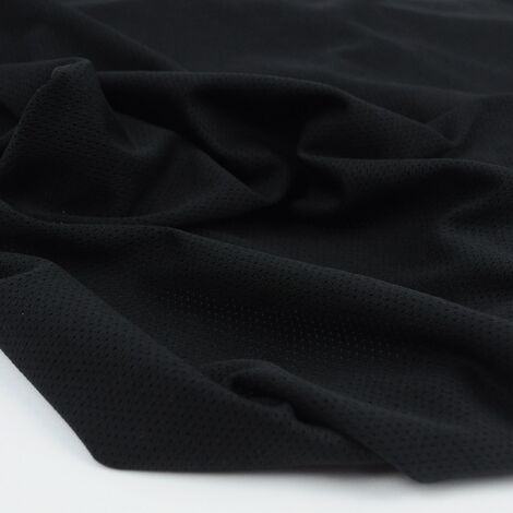 Ткань подкладочная трикотажная перфорированная черный