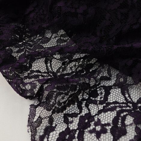 Ткань кружево матовое темно-фиолетовый