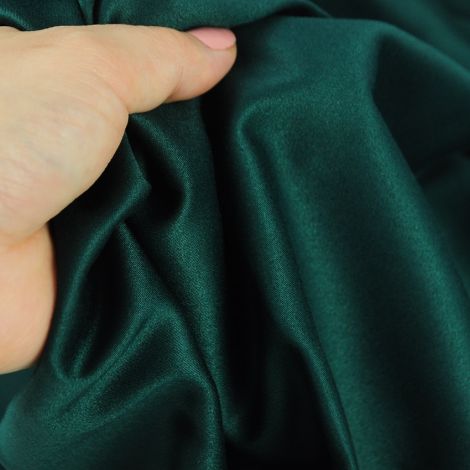 Ткань костюмный сатин тёмно-зелёный