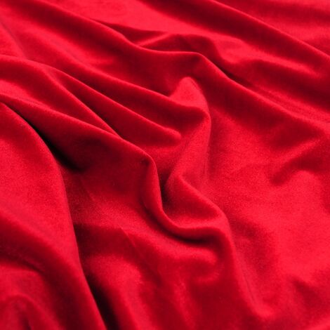 Ткань велюр стретч однотонный красный