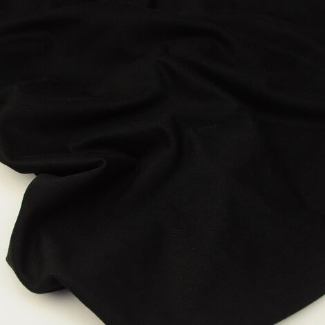 Ткань замша-скуба  твилл черный
