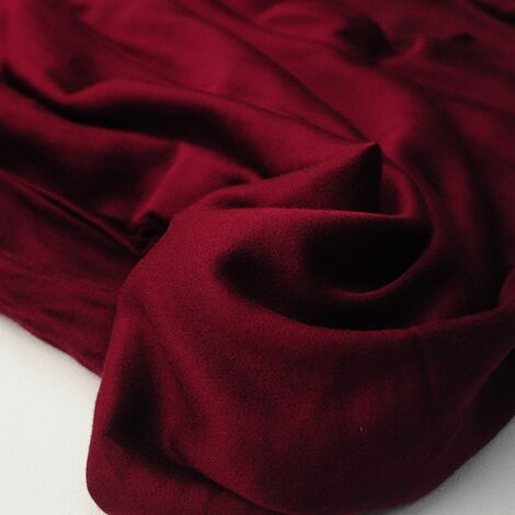 Ткань штапель-шёлк однотонный бордовый