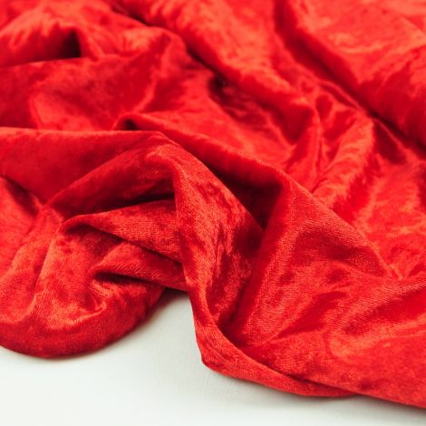Ткань велюр стретч мрамор красный