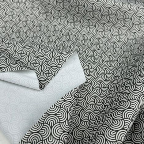 Ткань канада / Эластан принт молочный/ivory