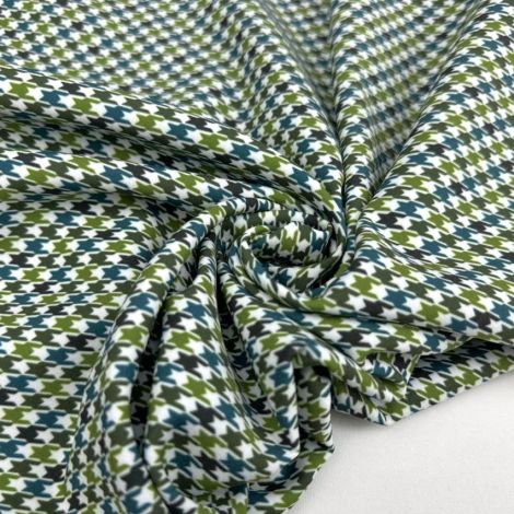 Ткань костюмно-плательная "Барби" принт d3 зеленый