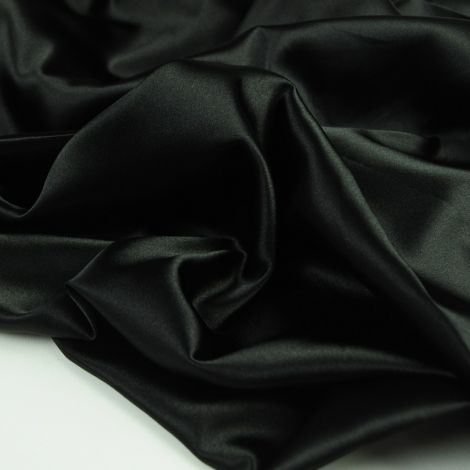 Ткань атлас сатин стретч (2022) черный