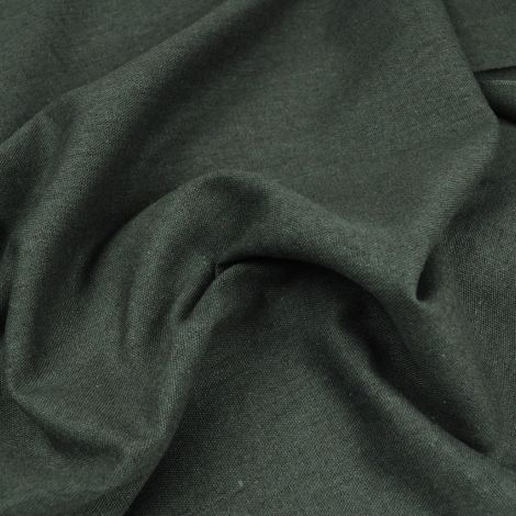 Ткань коттон-лен однотонный не стретч темно-серый меланж