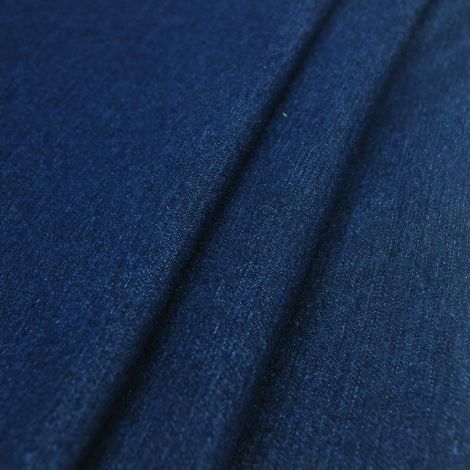 Ткань джинс стретч плотный джинсовый темный синий